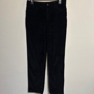 Black Straight Leg Corduroy Pants